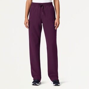 Jaanuu Payla 8-Pocket High Waisted Scrub Pant in Dark Amethyst / PETITE XXS